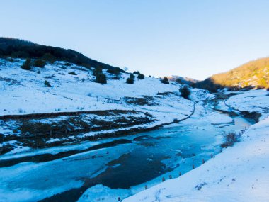 Fontecerro Rieti İtalya ilk kar yağışı