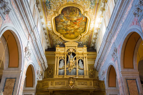 Centrum freski w kościele Positano — Zdjęcie stockowe