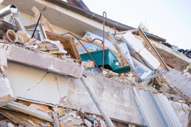 Amatör, Lazio, İtalya 24 Ağustos 2016. Deprem merkezi İtalya richter ölçeğine göre büyüklüğü 6,5 ölçekli. Yıkıcı gücünü.