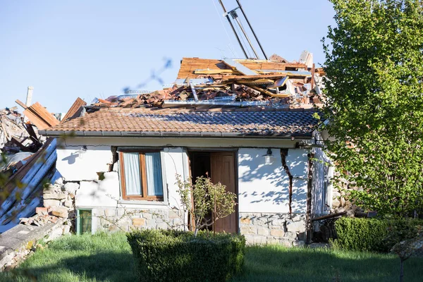 Amatrice Lazio Italien August 2016 Erdbebenzentrum Von Italien Mit Stärke lizenzfreie Stockfotos