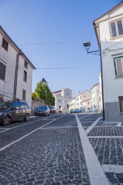 Capracotta, Molise, İtalya 26 Haziran 2017. Capracotta küçük köy ayrıntılarını