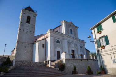 Capracotta, Molise, İtalya 26 Haziran 2017. Capracotta küçük köy ayrıntılarını