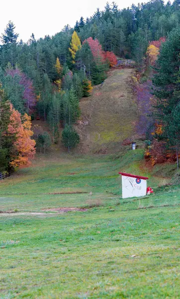 Roccaraso Abruzo Itália Outubro 2017 Paisagem Espera Inverno Neve Para — Fotografia de Stock