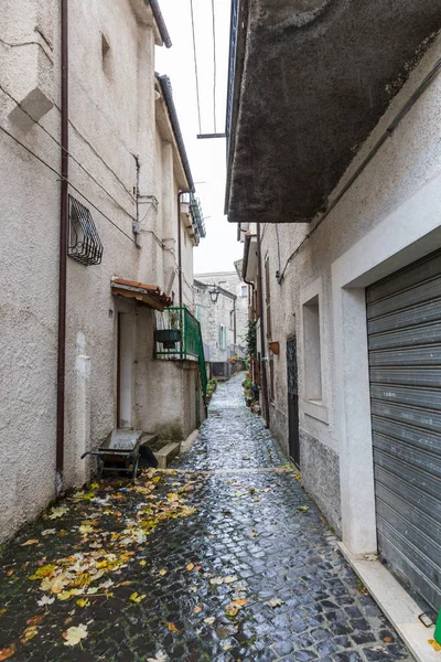 Villetta Barrea Abruzzo Italia Ottobre 2017 Documentazione Fotografica Nella Nevicata — Foto Stock