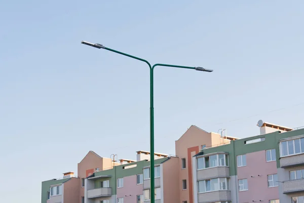 Oszczędność energii, ulica światła, Led, oświetlenie, lampy, żarówki, lampy uliczne — Zdjęcie stockowe