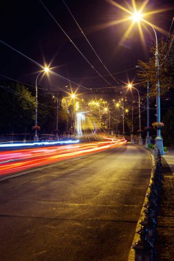 Vinnitsa, Vinnitsa gece, gece şehir ışıklar, ışıklar, Ukrayna, Avrupa şehri