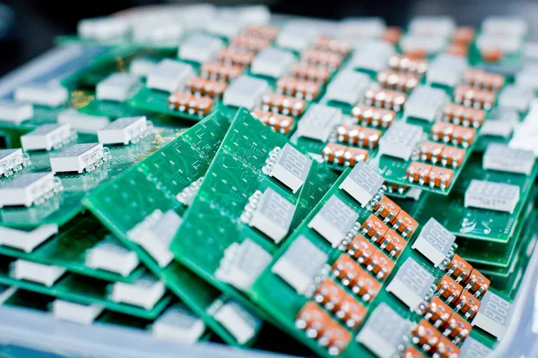 Closeup of electronic circuit board , macro shot of the back side of a circuit board, electronics, energy, information technology, computers