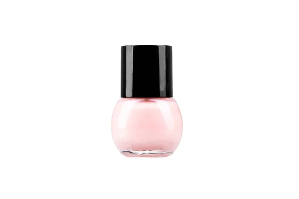 Pink,red,Burgundy, crimson nail polish on white background, make up, close up of a nail polish, beauty — Stock Photo, Image