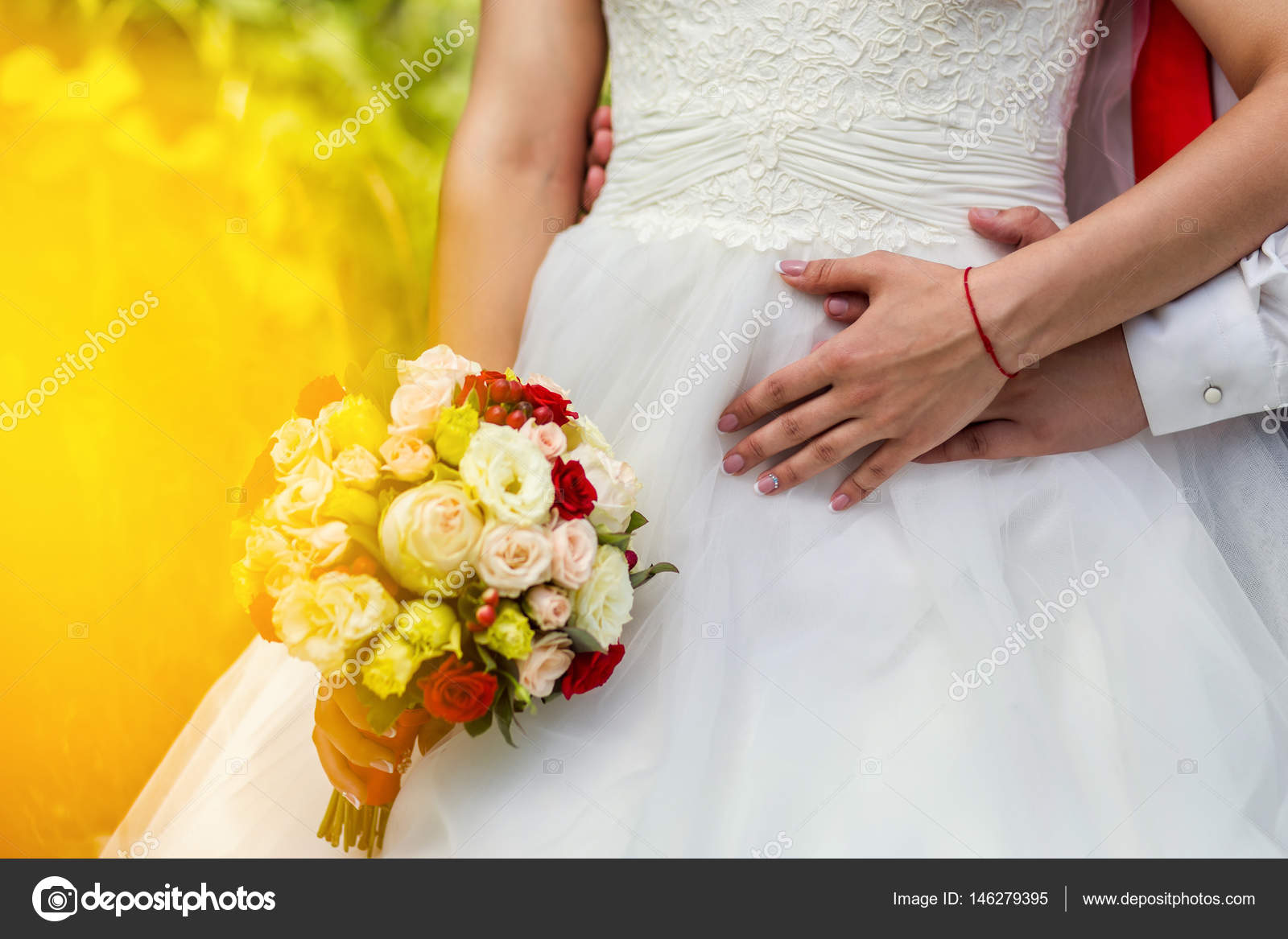 Bridal Bouquet In Hands Of The Bride Bridal Accessories Wedding