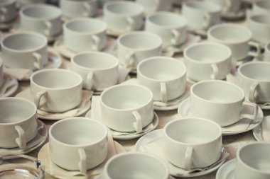 çay setleri, koleksiyon beyaz kahve fincanı, açık büfe, yemek tedarik