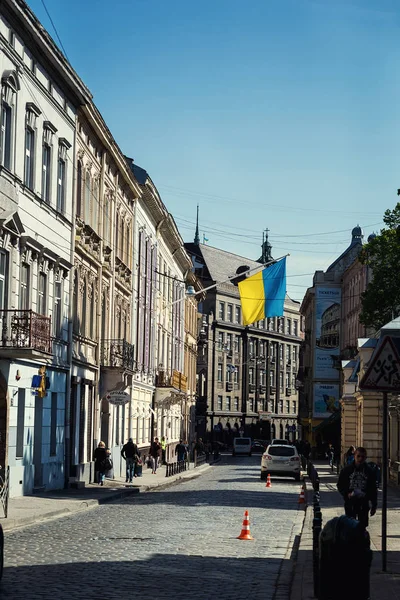 Lviv, Oekraïne - mei 11,2017.old onderdeel van Lviv, Lviv unieke architectuur mainsquare, oude Europese stad — Stockfoto