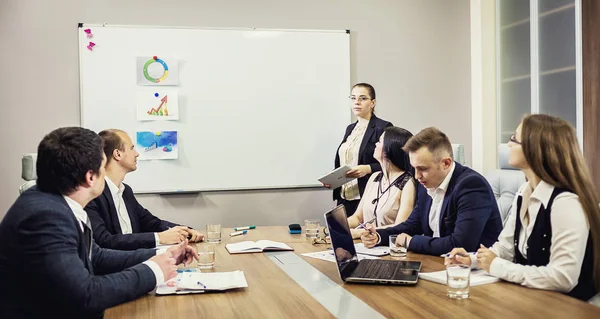 Business People Meeting Conference Discussion Corporate Concept,business team,business partners discussing documents and ideas,Business conference in a modern office — Stock Photo, Image