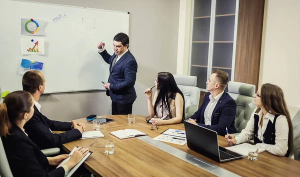 Business People Meeting Conference Discussion Corporate Concept,business team,business partners discussing documents and ideas,Business conference in a modern office — Stock Photo, Image