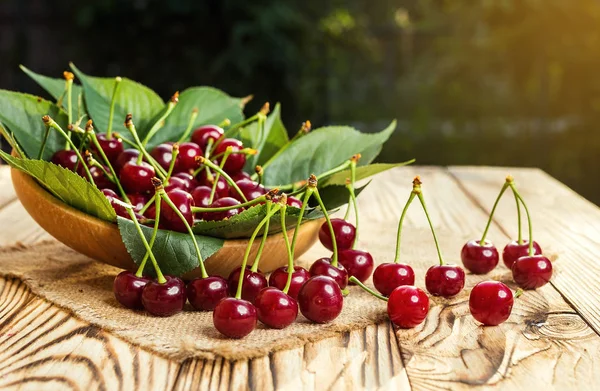 Cherry.Red cherry. Fresh sweet cherries with water drops,Close up.healthy food concept,soft focus