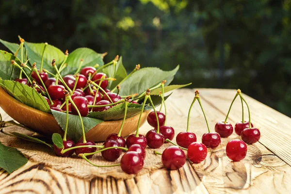 Cherry.Red cherry. Fresh sweet cherries with water drops,Close up.healthy food concept,soft focus