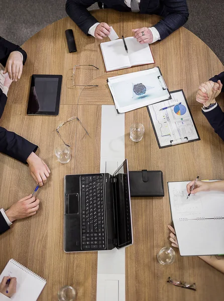 Business People Meeting Conference Discussion Corporate Concept,business team,business partners discussing documents and ideas,Business conference in a modern office,Business adviser analyzing finance — Stock Photo, Image