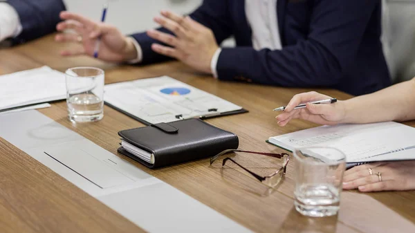 Business People Meeting Conference Discussion Corporate Concept,business team,business partners discussing documents and ideas,Business conference in a modern office — Stock Photo, Image