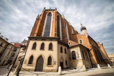 10 Temmuz 2017-Krakow, Polonya - eski şehir merkezi, Krakow Pazar Öf