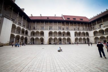 10 Temmuz 2017, Krakow - Wawel Kalesi gün, Wawel hill kateri ile