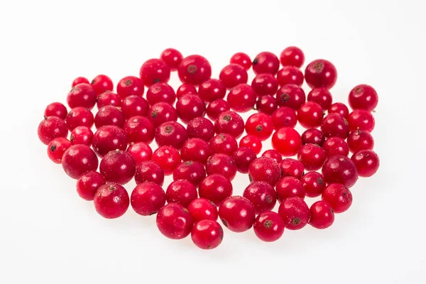 Luscious frozen red currant/cranberries isolated on white background, delicious first class organic fruit as a concept of summer vitamins — Stock Photo, Image