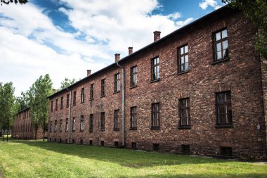 Auschwitz toplama kampı Müzesi Birkenau Auschwitz, Polonya - 11 Temmuz 2017.Part.