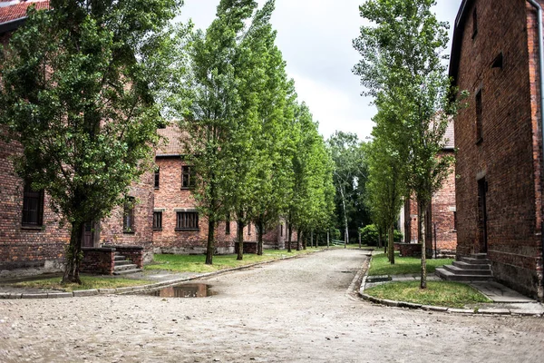 Auschwitz, Polen - 11 juli, 2017.Part van Auschwitz concentratie kamp Museum Birkenau. — Stockfoto