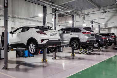 Vinnitsa, Ukrayna - 21 Ekim 2017. Toyota Servis Merkezi p