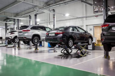 Vinnitsa, Ukrayna - 21 Ekim 2017. Toyota Servis Merkezi p