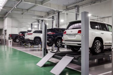 Vinnitsa, Ukrayna - 21 Ekim 2017. Toyota Servis Merkezi p