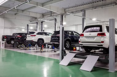 Vinnitsa, Ukrayna - 21 Ekim 2017. Toyota Servis Merkezi p