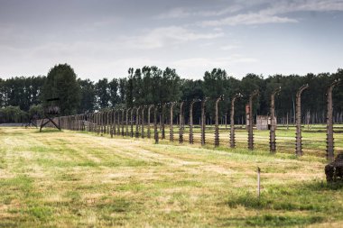 Auschwitz, Polonya - 11 Temmuz 2017. Auschwitz toplama kampı Müzesi Birkenau parçası.