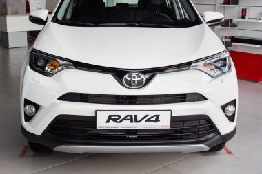 Vinnitsa, Ukrayna - 10 Ocak 2018. Toyota Rav 4 konsept otomobil - Önden Görünüm