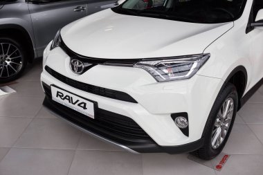 Vinnitsa, Ukrayna - 10 Ocak 2018. Toyota Rav 4 konsept otomobil - Önden Görünüm