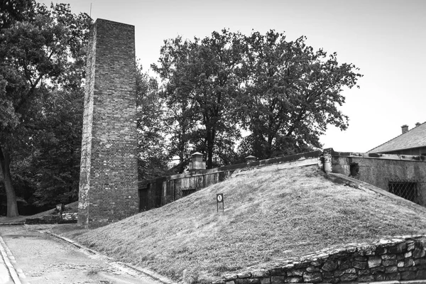 Auschwitz, Polska - 11 lipca 2017 r. Częścią Muzeum obozu koncentracyjnego Auschwitz Birkenau. — Zdjęcie stockowe