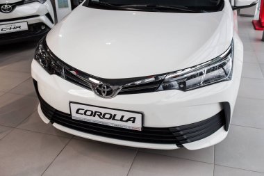 Vinnitsa, Ukrayna - 10 Ocak 2018. Toyota Corolla konsept otomobil - Önden Görünüm