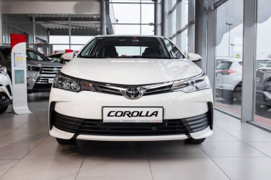 Vinnitsa, Ukrayna - 10 Ocak 2018. Toyota Corolla konsept otomobil - Önden Görünüm