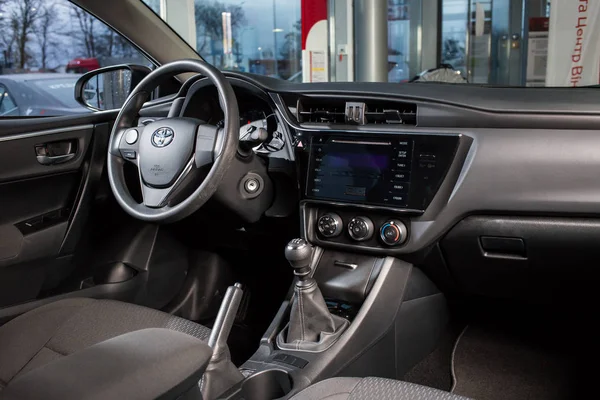 Vinnitsa, Ukrayna - 10 Ocak 2018. Toyota Corolla konsept otomobil - salon içinde iç — Stok fotoğraf