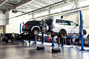 Vinnitsa, Ukrayna - 02 Ekim 2015. Servis Merkezi sürecinde 
