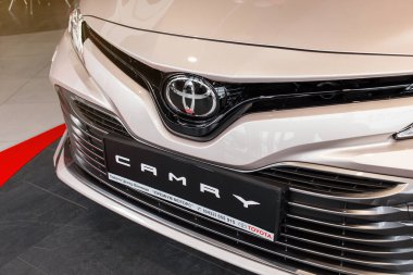 Vinnitsa, Ukrayna - 18 Mart 2018. Toyota Camry konsept otomobil - logo
