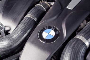 24 Nisan, 2018 - Vinnitsa, Ukrayna. BMW 750i konsept otomobil - logo