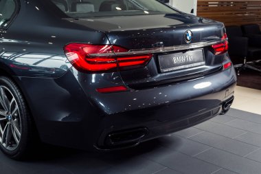 24 Nisan, 2018 - Vinnitsa, Ukrayna. BMW 750i konsept otomobil - stop lambası
