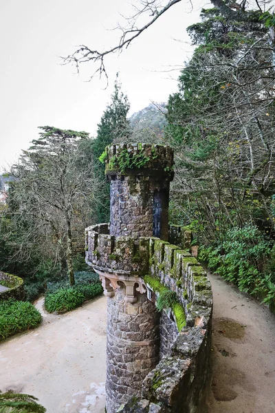 Portal Guardians Jedno Wejść Studni Inicjacyjnej Quinta Regaleira Sintra Portugalia — Zdjęcie stockowe