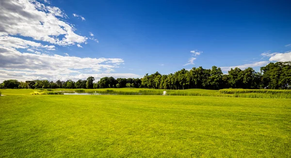 Campo Golf Campo Con Hermoso Putting Green Paisajes Mezhyhirya Park — Foto de Stock