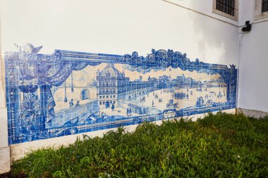 14 of December - Lisbon, Portugal : Beautiful Miradouro de Santa Luzia with viewpoint on old Lisbon