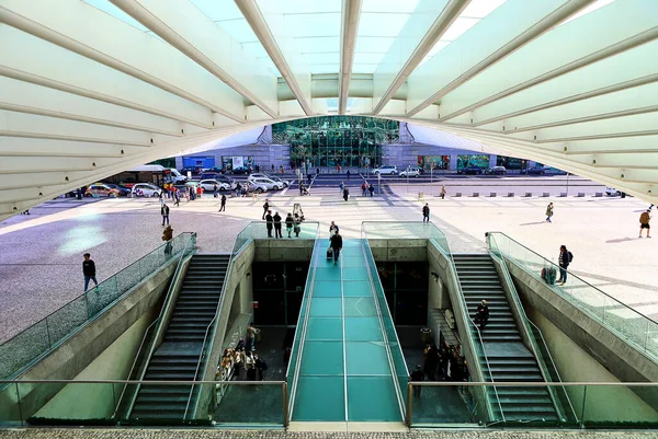 Lisbona Portogallo Dicembre 2018 Architettura Moderna Alla Stazione Ferroviaria Oriente — Foto Stock