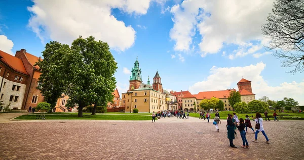 Krakow Polonia Mayo 2019 Vista Patio Interior Del Castillo Wawel — Foto de Stock