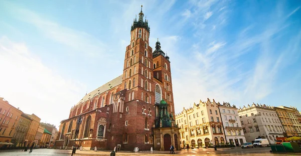 Krakow Polónia Maio 2019 Basílica Santa Maria Praça Principal Cracóvia — Fotografia de Stock