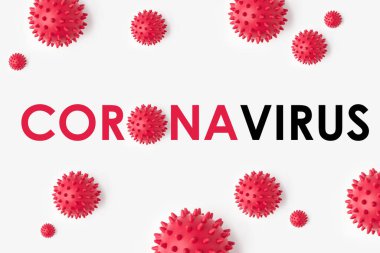 Beyaz arkaplanda CORONAVIRUS yazılıydı. Dünya Sağlık Örgütü WHO Coronavirus için yeni bir resmi isim koydu 