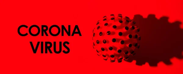 Inschrift Coronavirus Auf Rotem Hintergrund Die Weltgesundheitsorganisation Who Hat Einen — Stockfoto