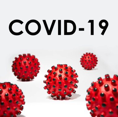 Beyaz arka planda COVID 19 yazılıydı. Dünya Sağlık Örgütü WHO Coronavirus için yeni bir resmi isim koydu 